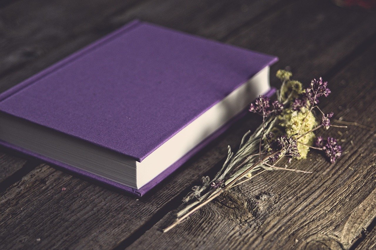book, flowers, flower background, purple book, beautiful flowers, flower wallpaper, nature, purple cover, literature, mood, closeup